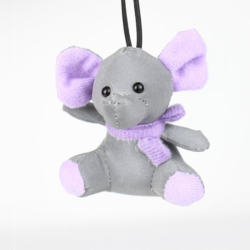 elephant reflective keyring safety reflective toys keychain